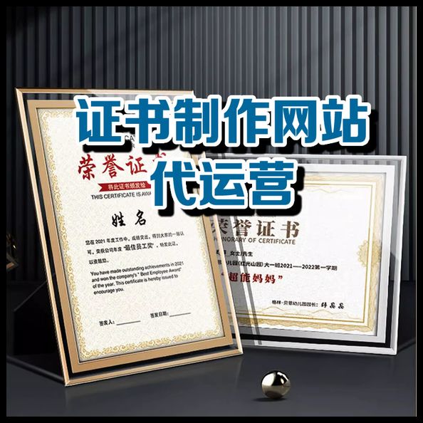 电子证书制作网站代运营